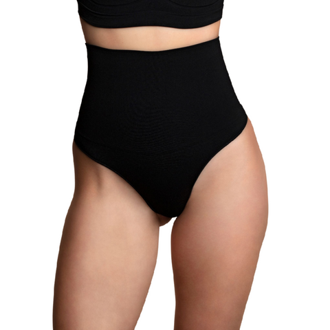 BYE-BRA - SEAMLESS THONG-STYLE GIRDLE BLACK SIZE L