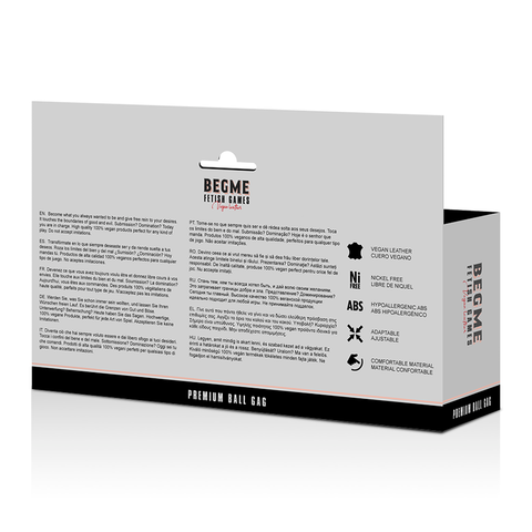BEGME - BLACK EDITION VEGAN LEATHER GAG