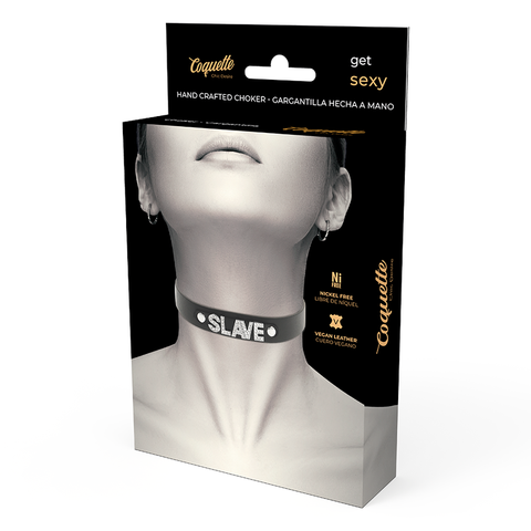 COQUETTE CHIC DESIRE - VEGAN LEATHER SLAVE CHOKER