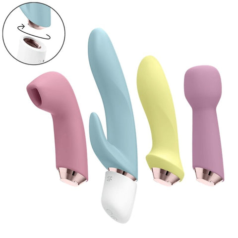 SATISFYER - MARVELOUS FOUR SET VIBRATOR & SUCKER