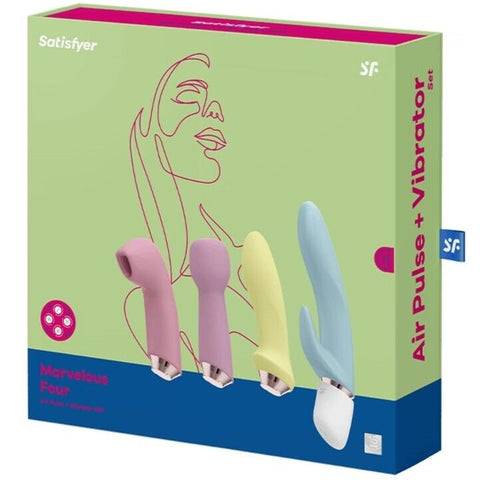 SATISFYER - MARVELOUS FOUR SET VIBRATOR & SUCKER