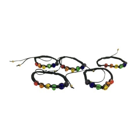 PRIDE - LGBT FLAG CRYSTAL BEAD BRACELET
