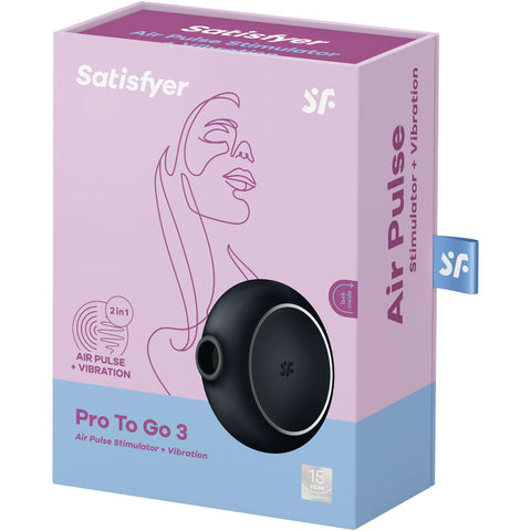 SATISFYER - PRO TO GO 3 DOUBLE STIMULATOR AND VIBRATOR IN VARIOUS COLORS