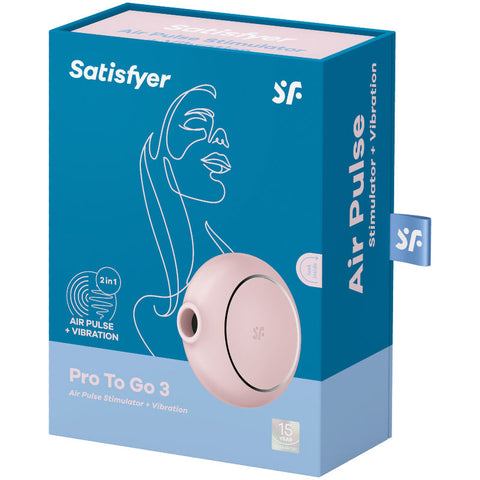 SATISFYER - PRO TO GO 3 DOUBLE STIMULATOR AND VIBRATOR IN VARIOUS COLORS