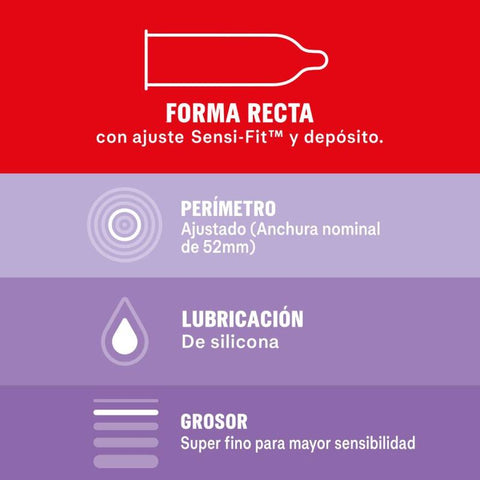 DUREX - SENSITIVO CONTACTO TOTAL 12 UNIDADES