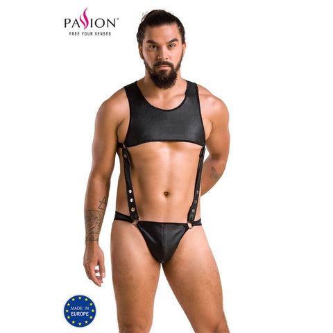 PASSION - 056 BODY ADAM NEGRO LENCERÍA ERÓTICA SEXY HOMBRE S/M