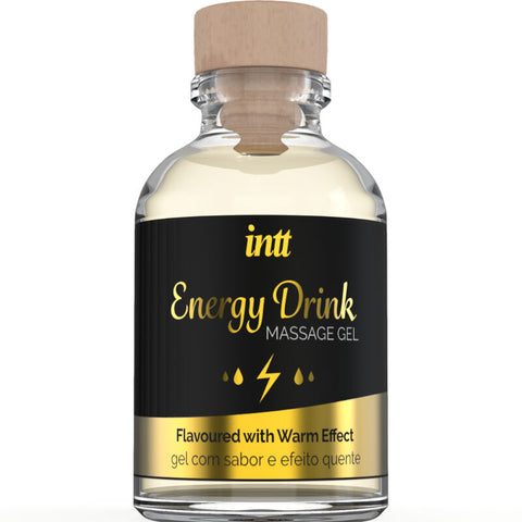 INTT MASSAGE & ORAL SEX - Massage gel with energy drink flavor and warming effect