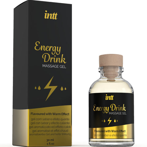 INTT MASSAGE & ORAL SEX - Massage gel with energy drink flavor and warming effect