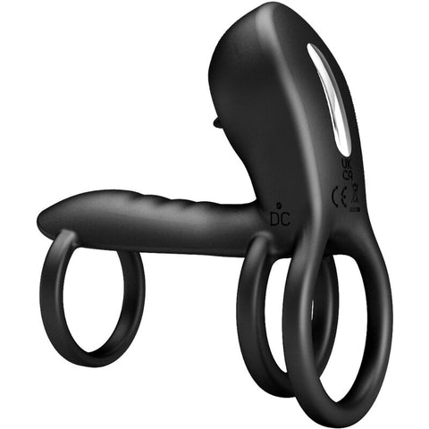 PRETTY LOVE - JAMMY PENIS SLEEVE 12 VIBRATIONS WITH RECHARGEABLE SILICONE TONGUE