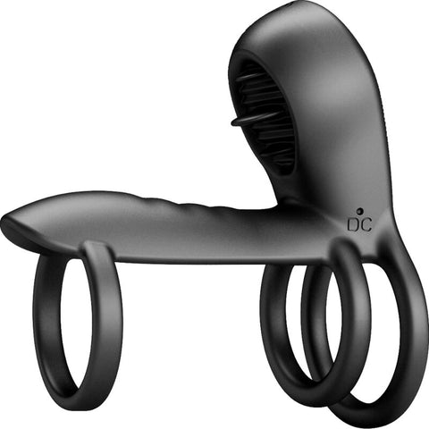 PRETTY LOVE - JAMMY PENIS SLEEVE 12 VIBRATIONS WITH RECHARGEABLE SILICONE TONGUE