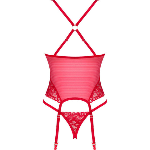 OBSESSIVE - LACELOVE CORSET ROJO XS/S