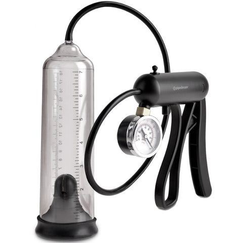 PUMP WORX - BOMBA DE SUCCIÓN DE PENE DE POTENCIA PRO-GAUGE TRANSPARENTE