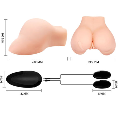 CRAZY BULL - REALISTIC FISHNET VAGINA AND ANUS WITH VIBRATION