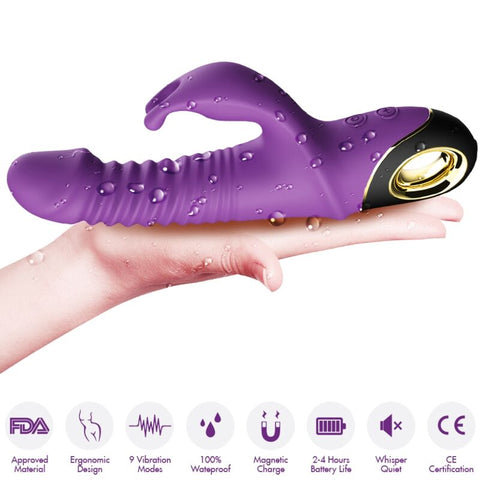 ARMONY - DILDO VIBRADOR RABBIT SILICONA VIOLETA