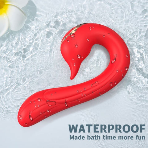 ARMONY - MULTI-POSITION VIBRATING DOLPHIN & HEAT EFFECT RED