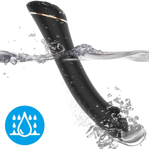 ARMONY - VIBRADOR CABEZA PLANA SILICONA NEGRO RESISTENTE AL AGUA