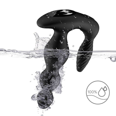 ARMONY - MANFUN VIBRADOR & ESTIMULADOR PLUG ANAL CONTROL REMOTO NEGRO RESISTENTE AL AGUA