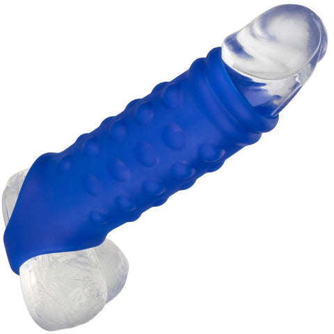 CALEXOTICS - ADMIRAL BEADED BLUE LIQUID SILICONE PENIS SLEEVE