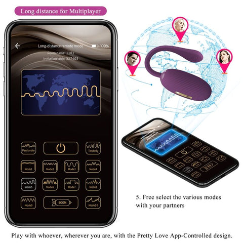 PRETTY LOVE - DOREEN LILAC RECHARGEABLE VIBRATING EGG