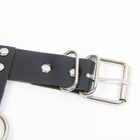 SUBBLIME - HARNESS BRA AND CHAIN COLLAR ONE SIZE