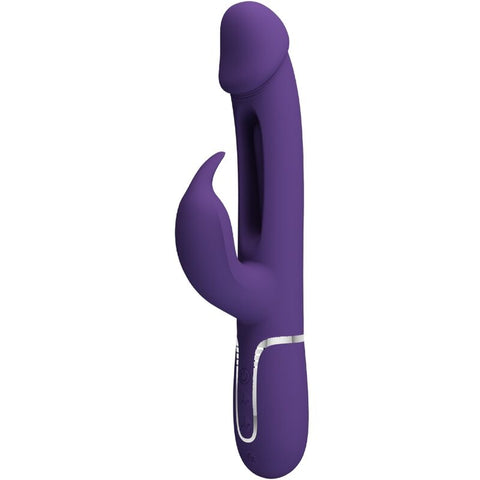 PRETTY LOVE - KAMPAS VIBRADOR RABBIT CON LENGUA color morado