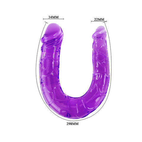DANCE - DOUBLE DILDO IN FLEXIBLE LILAC JELLY