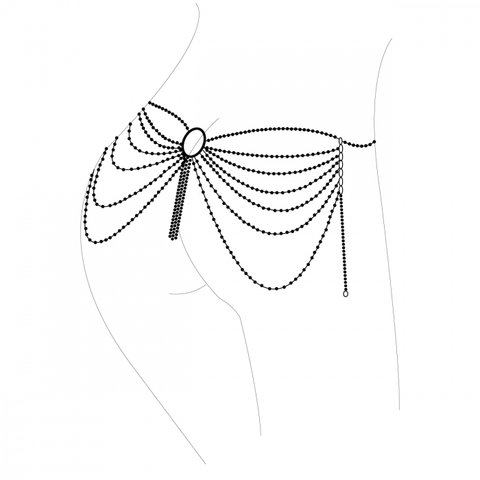 BIJOUX - MAGNIFICENT JEWELRY WITH SILVER METAL WAIST CHAINS