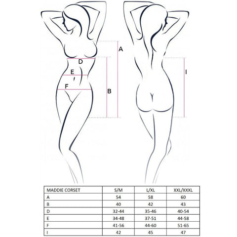 PASSION - WOMAN MADDIE CORSET NEGRO TALLA S/M