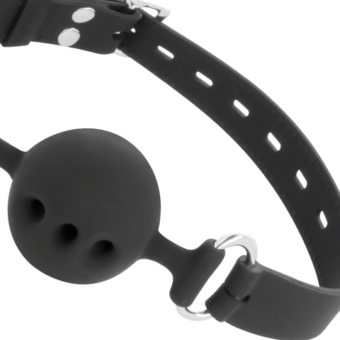 DARKNESS - BLACK SILICONE BREATHABLE GAG