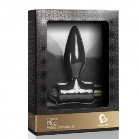 ROCKS-OFF - PLUG ANAL PARA PRINCIPIANTES PETITE SENSATIONS - NEGRO JUGUETE SEXUAL PARA EL ANO