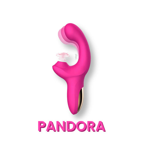 PANDORA - VIBRADOR SUCCIONADOR DE CLÍTORIS PUNTO G COLOR ROSA