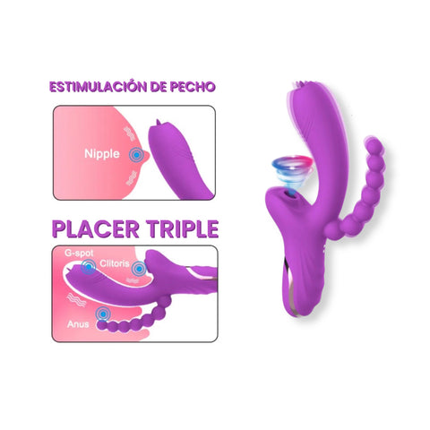 AFRODITA VIBRADOR SUCICONADOR TRIPLE