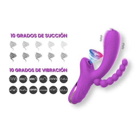 AFRODITA VIBRADOR SUCICONADOR TRIPLE