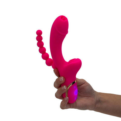 APHRODITE TRIPLE SUCKING VIBRATOR Divino Secreto APHRODITE TRIPLE SUCKING VIBRATOR Divino Secreto