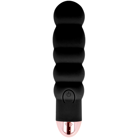 DOLCE VITA - SIX BLACK RECHARGEABLE VIBRATOR 7 SPEEDS