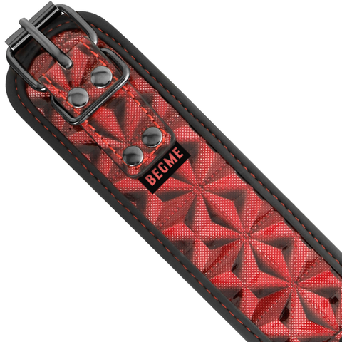 BEGME - RED EDITION VEGAN LEATHER NECKLACE WITH NEOPRENE LINING