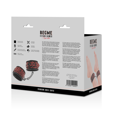 BEGME - RED EDITION ANKLE CUFFS WITH NEOPRENE LINING