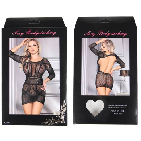 QUEEN LINGERIE - S/L Fishnet Body Dress