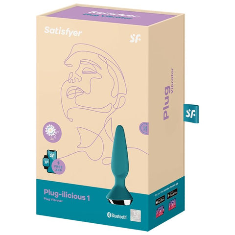 SATISFYER - PLUG ILICIOUS 1 GREEN VIBRATOR PLUG
