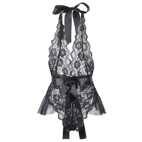 QUEEN LINGERIE - L/XL LOW-PRINT LACE TEDDY