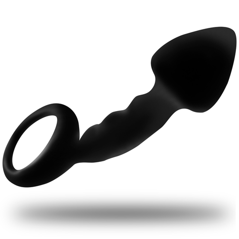 OHMAMA - Ribbed Anal Plug with Ring