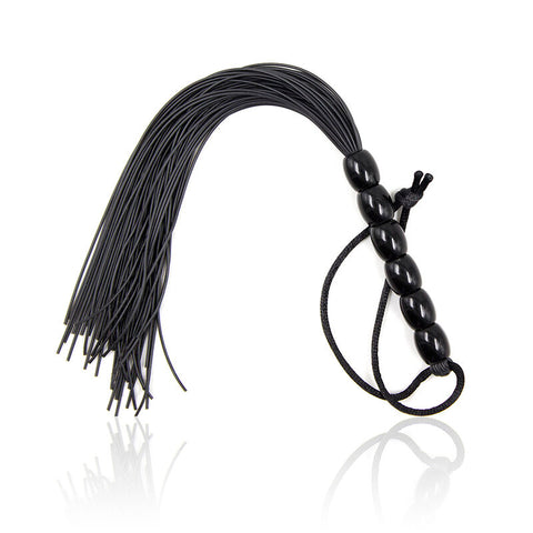 OHMAMA FETISH - WHIP WITH RIBBED SILICONE HANDLE 26 CM