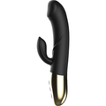 IBIZA - POTENTE VIBRADOR ANATOMICO CON RABBIT Y ESTIMULADOR DEL PUNTO G NEGRO
