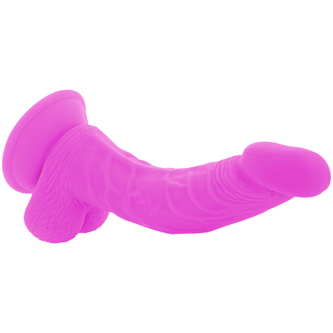 DIVERSIA - DILDO FLEXIBLE CON VIBRACION LILA 21.5 CM -O- 4.5 CM