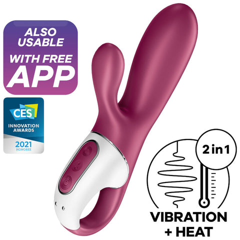 Satisfyer Hot Bunny Connect App vibrador a distancia control remoto morado