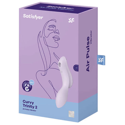 SATISFYER - CURVY TRINITY 2 ESTIMULADOR Y VIBRADOR NEGRO