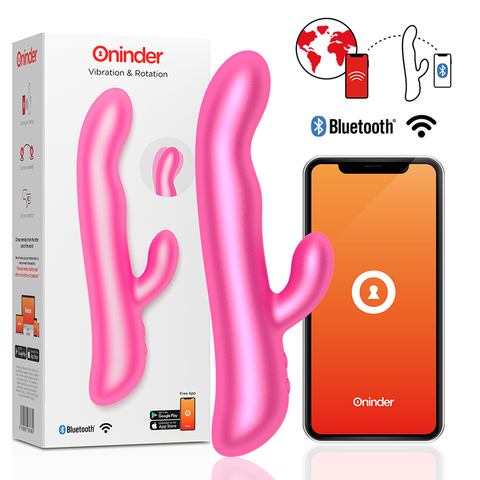 ONINDER - OSLO VIBRADOR Y ROTADOR ROSA CON APP GRATUITA