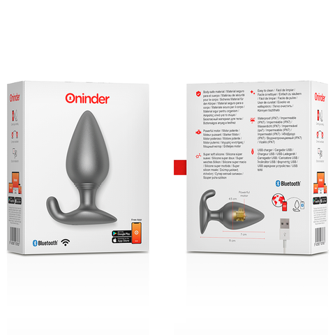 Plug Anal Vibrador Negro con APP Gratuita - Divino Secreto