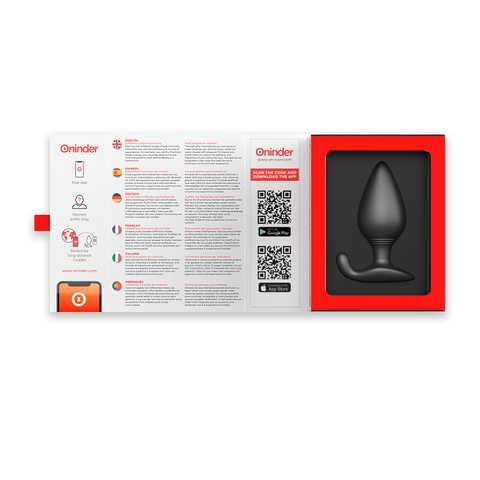 Plug Anal Vibrador Negro con APP Gratuita - Divino Secreto