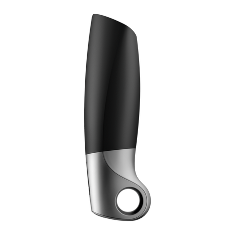 SATISFYER - POWER MASTURBATOR NEGRO Y PLATA